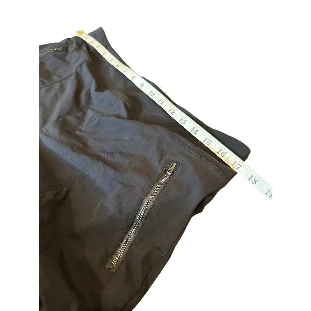 Athleta Black Athletic Shorts Womens Size 14 Zipper Pocket Performance